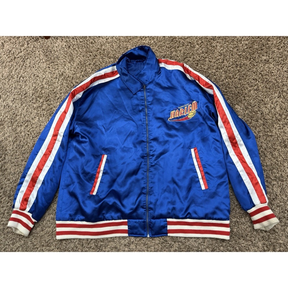Steve & Barry's Harlem Street Ball Satin Jacket Full Zip Red White Blue Size 3XL